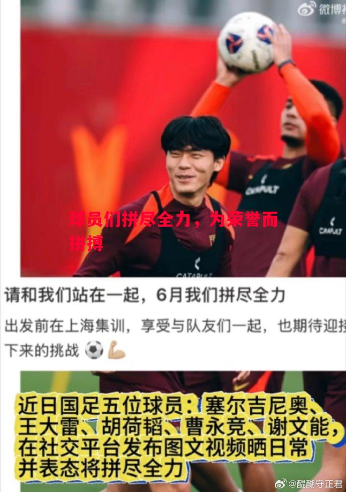球员们拼尽全力，为荣誉而拼搏